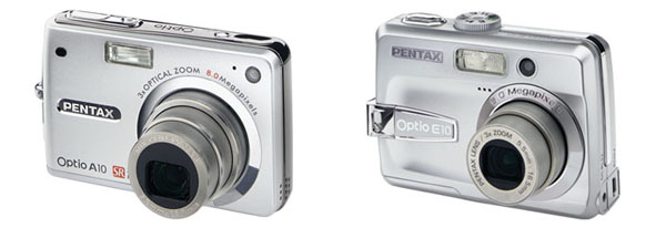 Pentax Optio 8MP A10 and 6MP E10