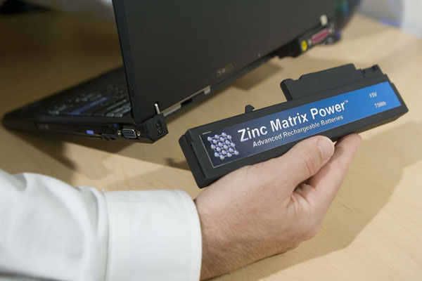 Zinc Matrix Power Notebook Battery Based On Zinc, Silver, and Water